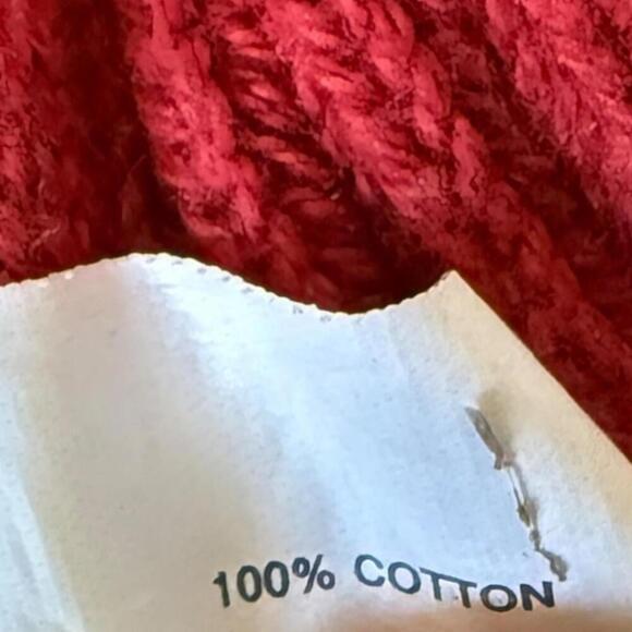 GAP Red Ribbed Turtleneck Sweater Women’s Large Cotton Knit Pullover - Picture 5 of 7